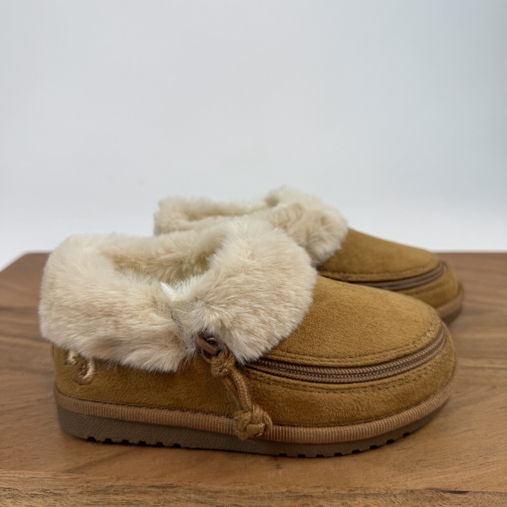 New‎ Little Kids Billy Cozy Chestnut Fur Trim Lined Casual Slippers Size 9 C NIB